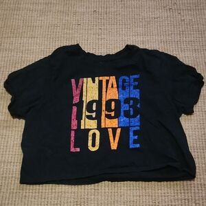 Vintage Love 1993 Black Crop Top